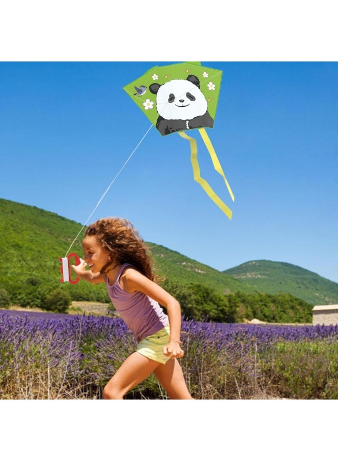 Tanyaz Easy to Fly Kites for Kids – Cartoon Panda Shape Pocket Flying Kites for Grass, Stable Structure Design, Mini Beach Kites for Beginners, Outdoor Games - Image 2